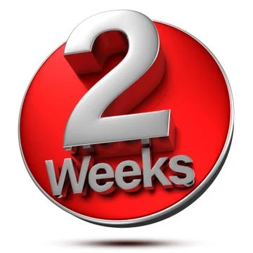 2 Weeks 3d. Stock Illustration