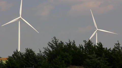 2 Wind turbines  스톡 동영상 41378905