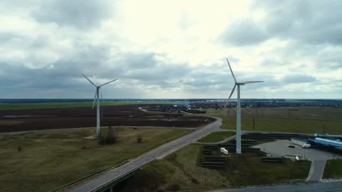 2 windmills Stock Footage 265582701