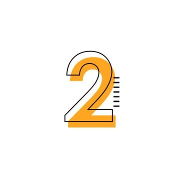 2 Year Anniversary Vector Template Design Illustration Stock Illustration