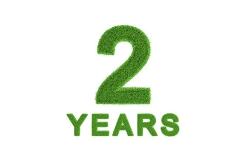 2 year eco-friendly anniversary celebration Stock Illustration