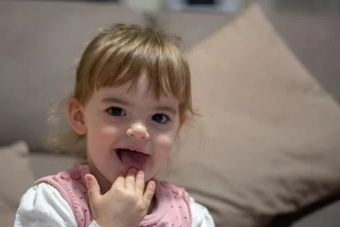 2 years old girl smiling portrait Stock Photos