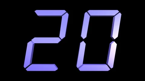 From 20 To 0 Countdown Loop Video stock 112799855