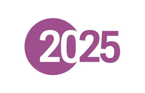 20 25 flat ball planner logo Illustrazione stock