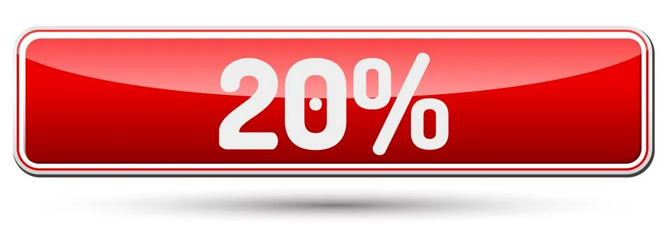 20% - Abstract beautiful button with text. Stock Illustration