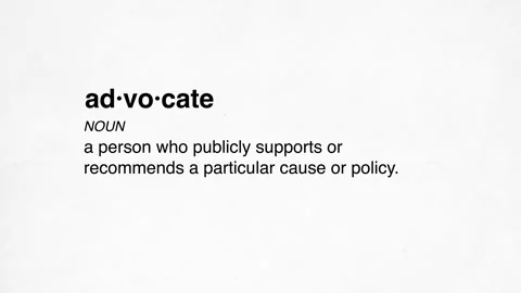 20 advocate definition animation white background Stock Footage 276389844