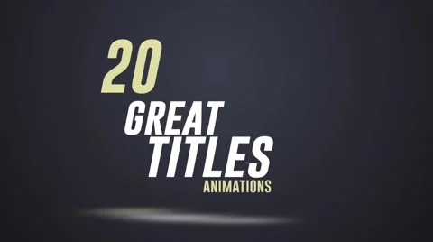 20 Animated Titles Stock After Effects