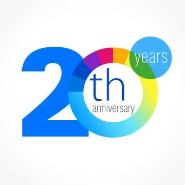 20 anniversary chart logo Stock Illustration