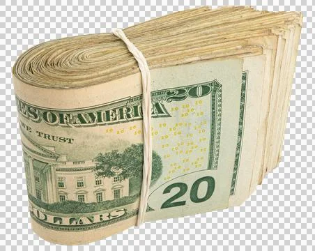 20$ bills. Stack of twenty American bills. Cash wad roll Stock Photos