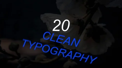 20 Clean Typography Stock After Effects