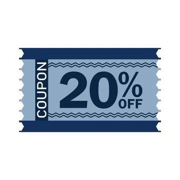 20% Off Coupon Code Discount Voucher Stock-Illustration