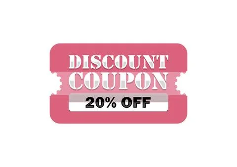 20% Discount Coupon Stock Illustration