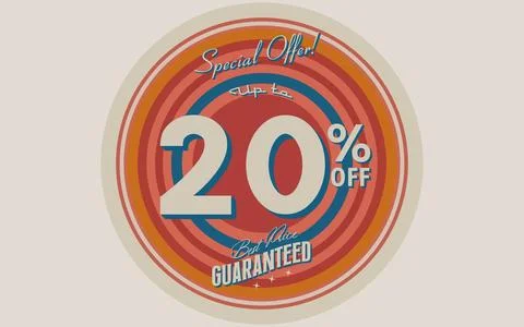 20% OFF DISCOUNT VECTOR ILLUSTRATION Stock Illustration