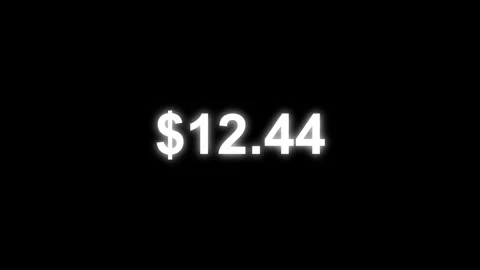 20 dollar counting animation on transparent background money number counter. Stock Footage 316788440