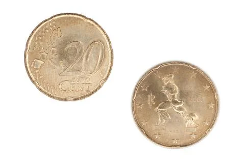 20 euro cent Stock Photos