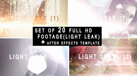 20 Footage (Light  Leak) Stock After Effects