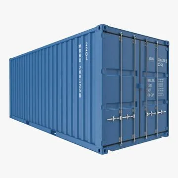 3D Model: 20 ft ISO Container Blue 3D Model #91530289