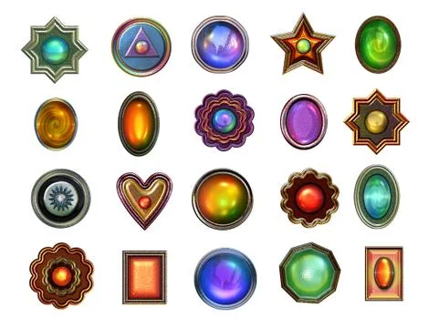 20 Gems Stock-Illustration