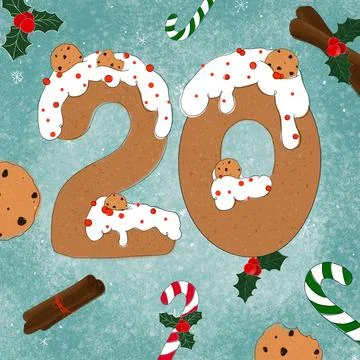20  gingerbread figure Stock Illustration