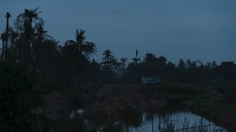 20-hours timelapse of a cottage in the middle of nowhere. Stock Footage 156402029