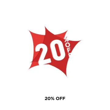 20% off icon isolated on white background for your web, mobile and app design Stock Illustration