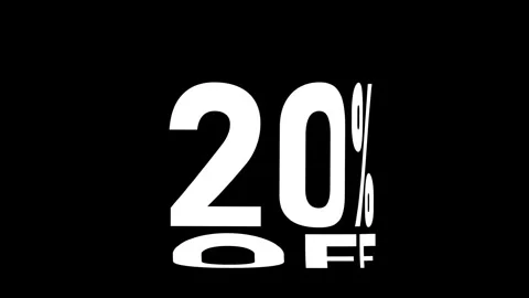 20 Off Kinetic Warp Text Animation Stock Footage 314998059