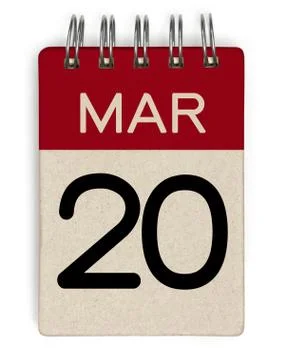 20 mar calendar Stock Illustration