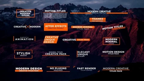 20 Modern Titles Stockmateriaal After Effects