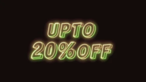 Up To 20% Off Neon Text Seamless Loop 4K (Black Background) Stock Footage 310361285