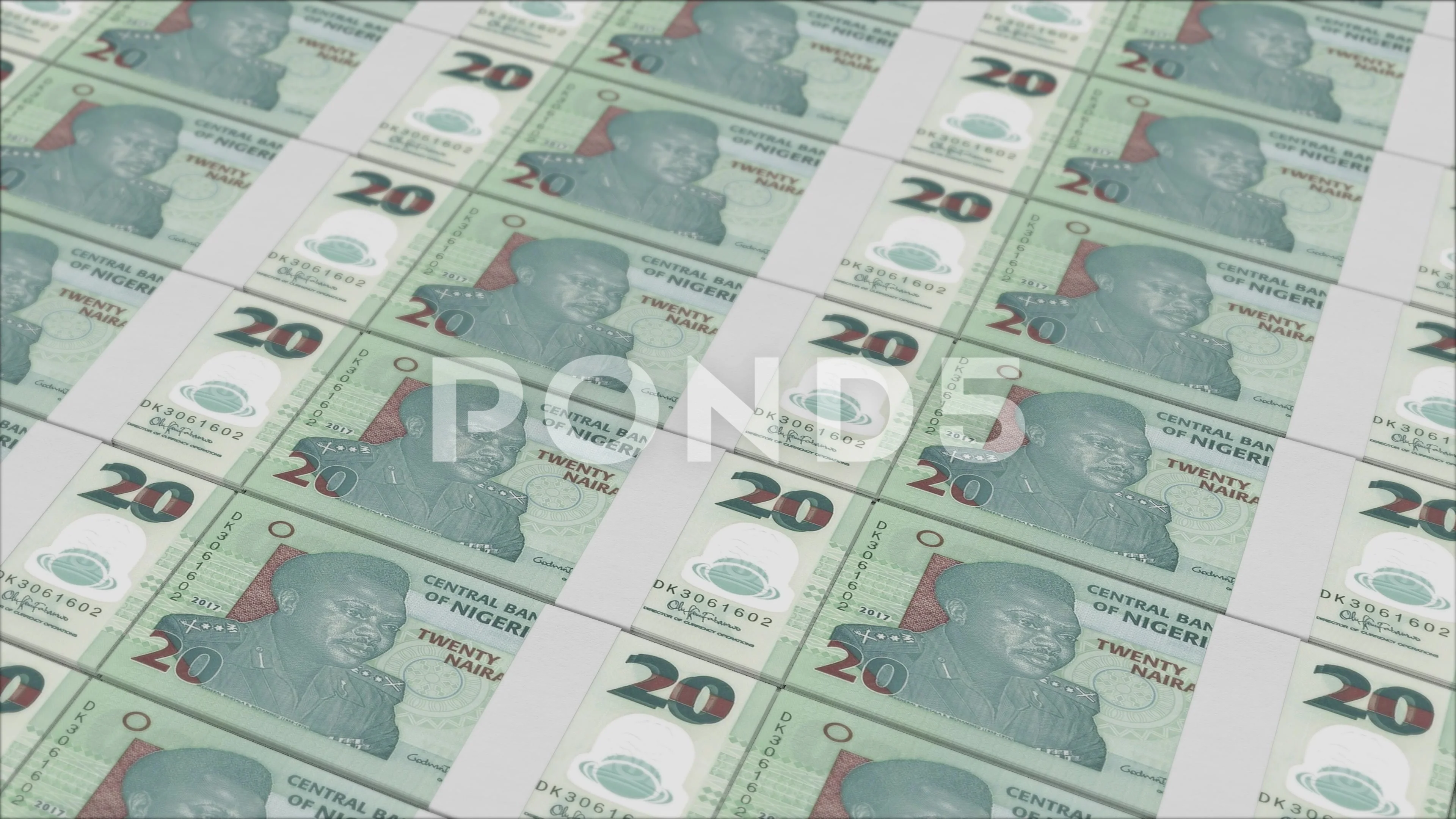 Nigerian Naira money banknotes printing , Stock Video