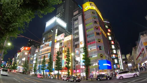 20 Night View Of Akihabara District In Tokyo Japan Видео 344650883