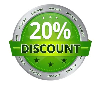 20 percent discount Illustrazione stock