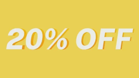 20 Percent discount Simple Text Animation For Media Your Promotional Strategy Stock Footage 158254890
