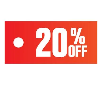 20 Percent OFF E-commerce Discount Offer Design Vector Illustration Stock Illustration