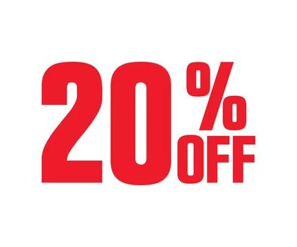 20 Percent OFF E-commerce Discount Offer Design Vector Illustration Stock Illustration