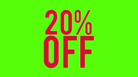 20 Percent OFF Green Screen Animation Stock Footage 154714842