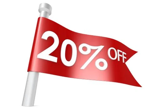 Off 20 percent Illustrazione stock