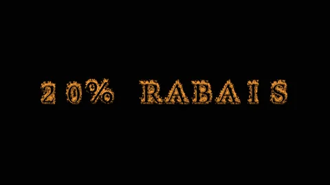 20% rabais fire text effect black background Stock Footage 136565983