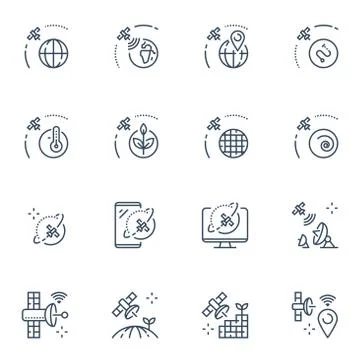 20 satellite Stock Illustration