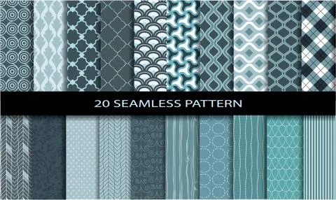 20 Seamless Patterns.vector Stock Illustration