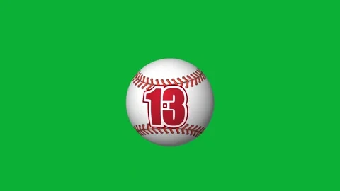 20 Second Baseball Countdown Animation on Green Screen Stock Footage 336706332