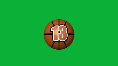 20 Second Basketball Countdown Animation on Green Screen Background Stock-Footage 336706423