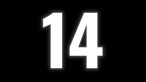 20 second countdown timer animation with glowing white numbers Stock Footage 316072562