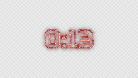 20 Second Countdown timer animation with transparent background Stock Footage 320891309