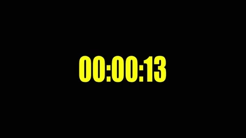 20-second-countdown-timer-animation-yellow Stock Footage 330544053