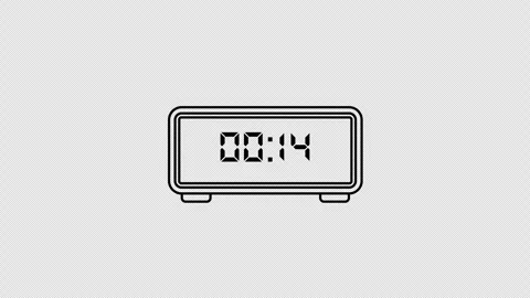 20 Second Digital Countdown Timer Animation 4K with Transparent Background Stock Footage 337003664