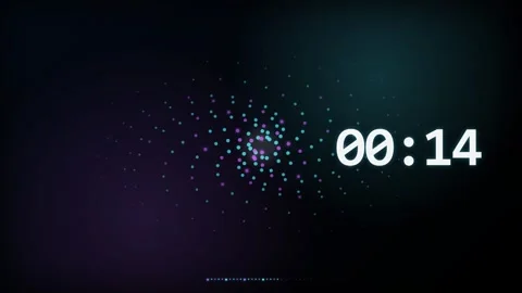 20-Second Digital Countdown Timer with Swirling Particles Vídeo Stock 340465394