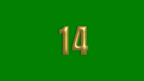 20 second landscape HD video with green background with 2 digit countdown Stock Footage 284431521
