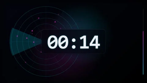 20-Second Neon Circle Countdown Timer 库存影片 340465290