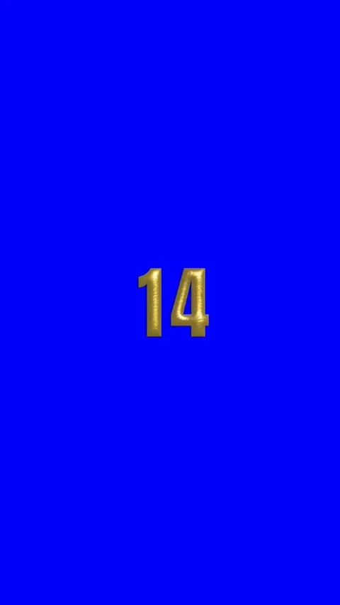 20 second portrait SD video with blue background with 2 digit countdown Stock Footage 284431532